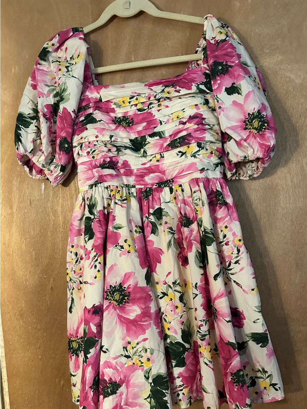 Abercrombie & Fitch Emerson Poplin Puff Sleeve Mini Dress Floral Size Small